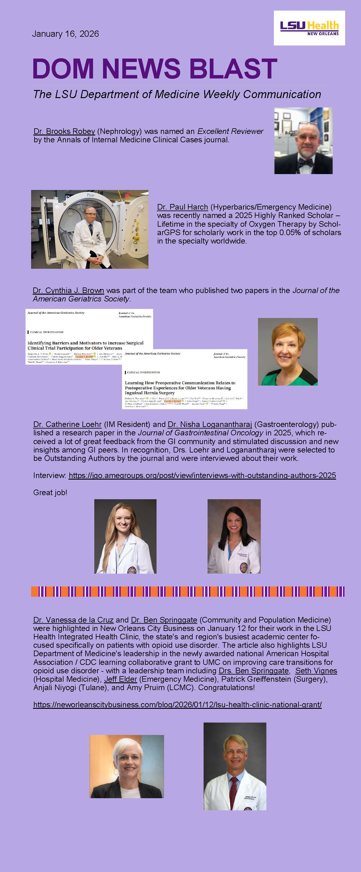 DoM News Blast - 1/16/2026