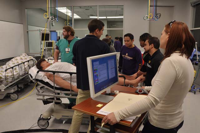 LSU Senior Medical Student Critical Concepts Rotation  - 4th Year Medical Students engaged in patient simulation