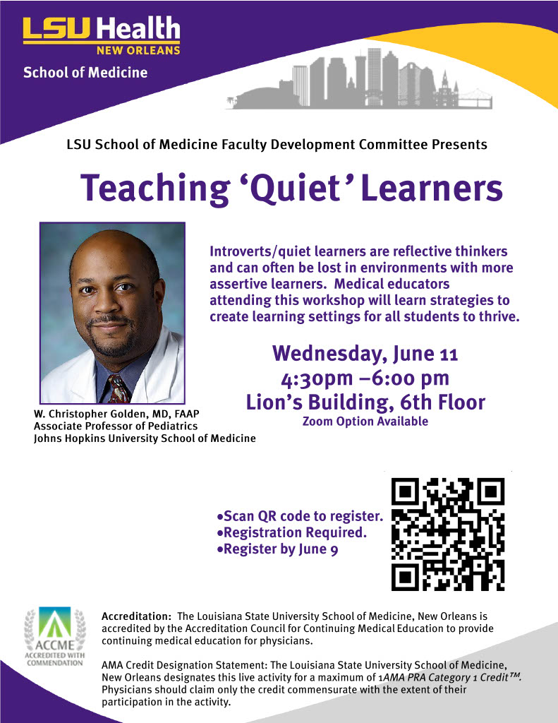 teaching quiet learners flyer