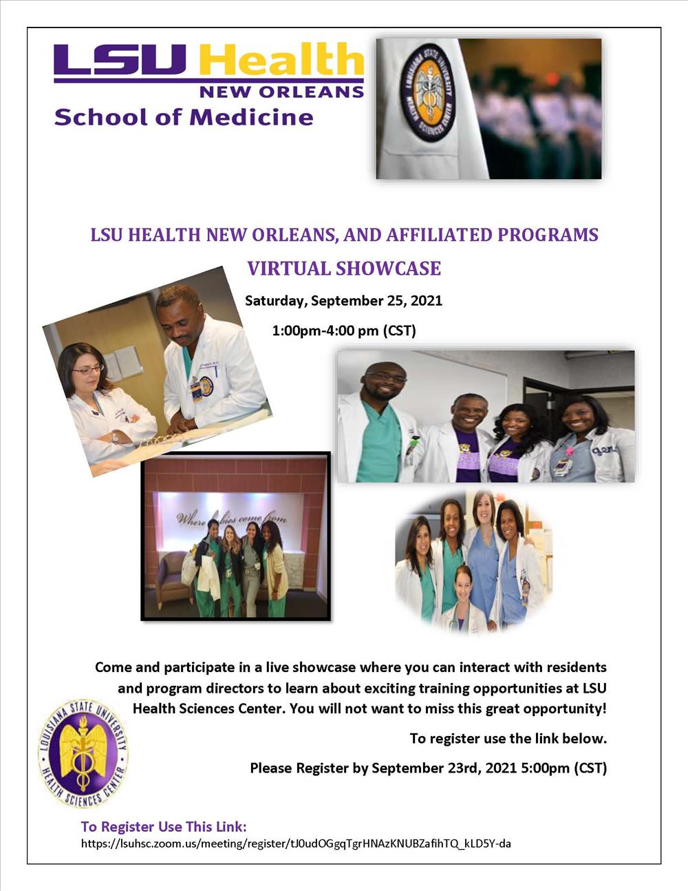 LSU Health New Orleans Virtual Residency Showcase 2021