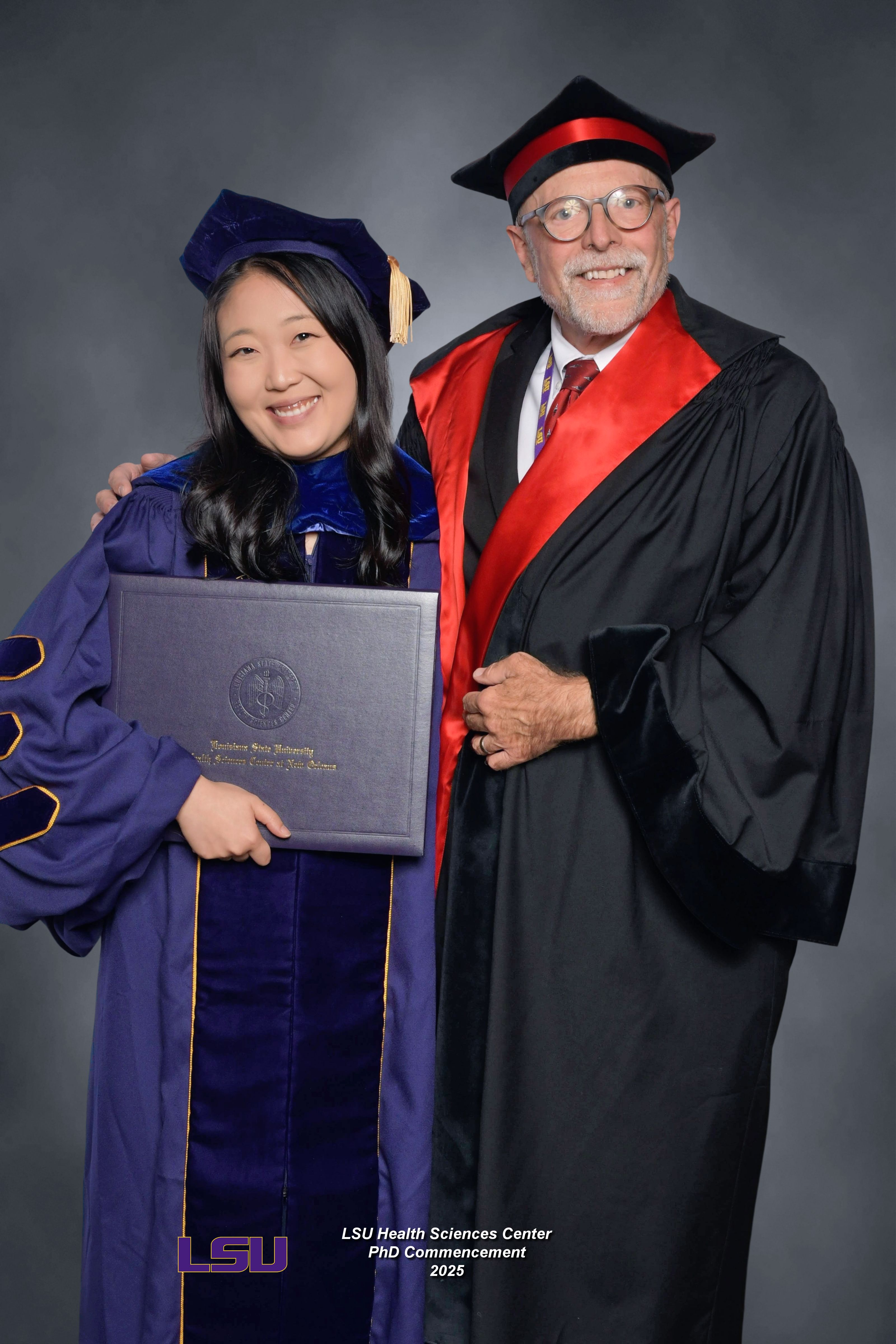 Dr. Grace Kim with mentor Dr. Lucio Miele