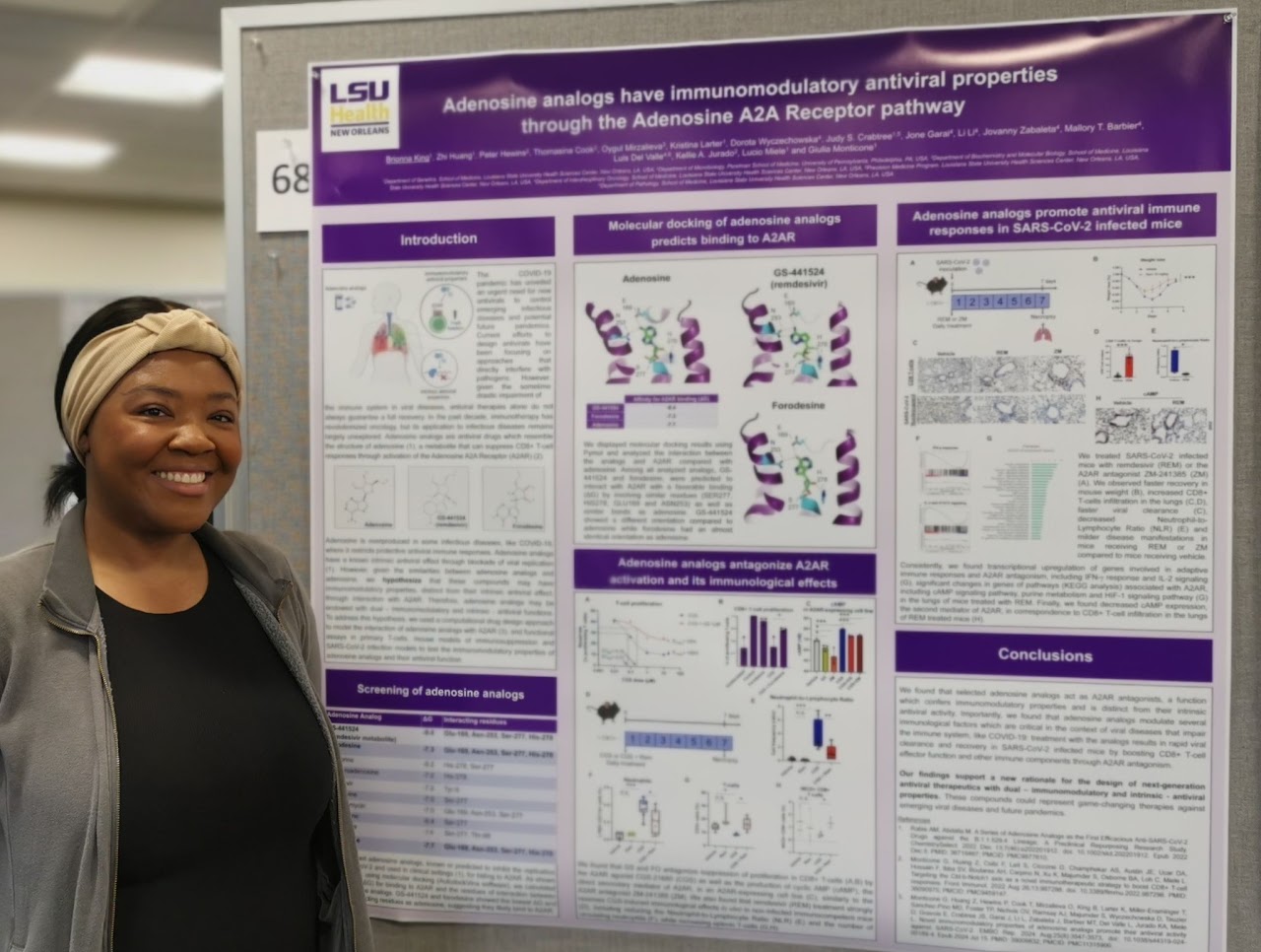 May 2024 - Brionna presented her work at AAI IMMUNOLOGY 2024 and won the AAI Travel Award   