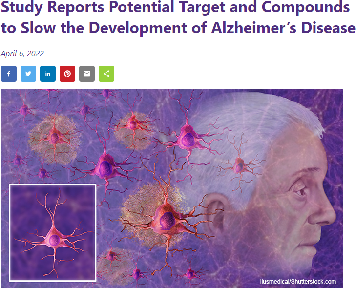 Study Reports Potential Target and Compounds to Slow the Development of Alzheimer's Disease