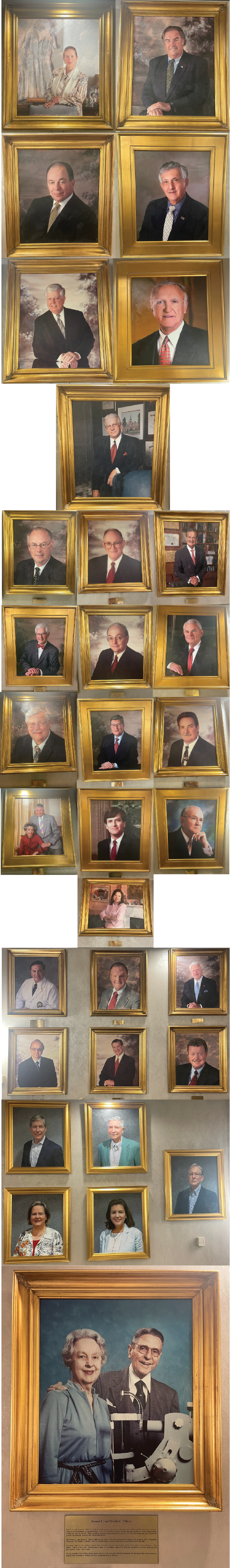 Portraits of Benefactors to the Neuroscience Center of Excellence