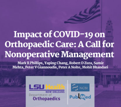 Impact of COVID-19 on Orthopaedic Care: A Call for Nonoperative Management