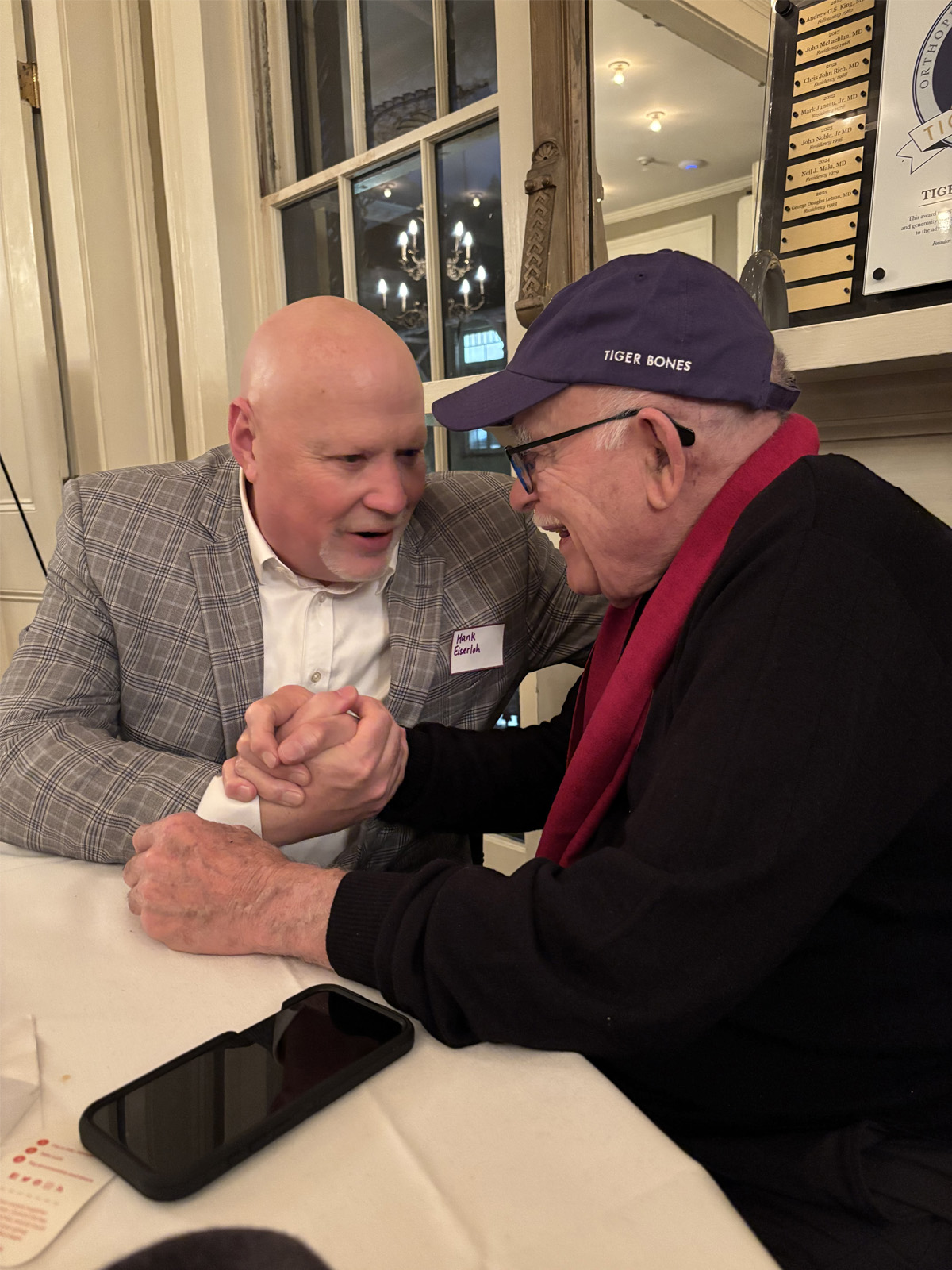 LSU Ortho Tiger Bones Event 2026 People_3 and Hank Eiserloh
