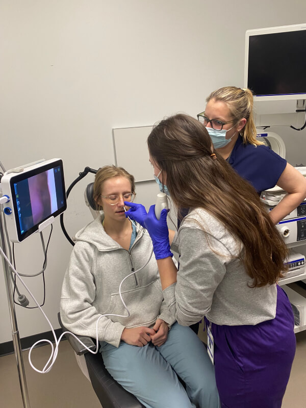 Inspecting a Persons Nasal Cavity