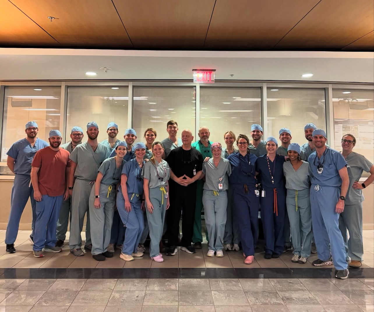 Faculty and Residents standing outside CAP lab