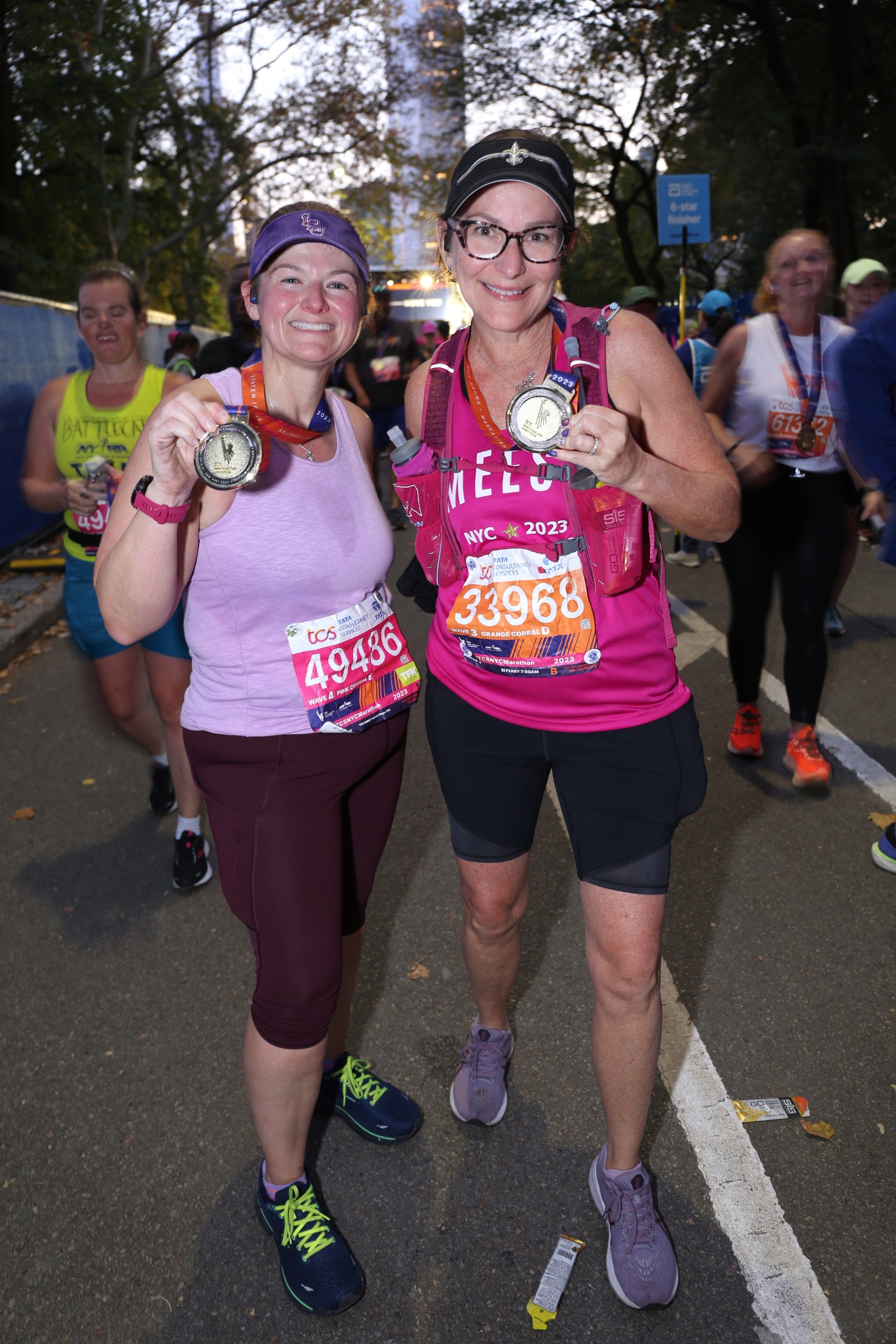 Holman and Loch at finish line