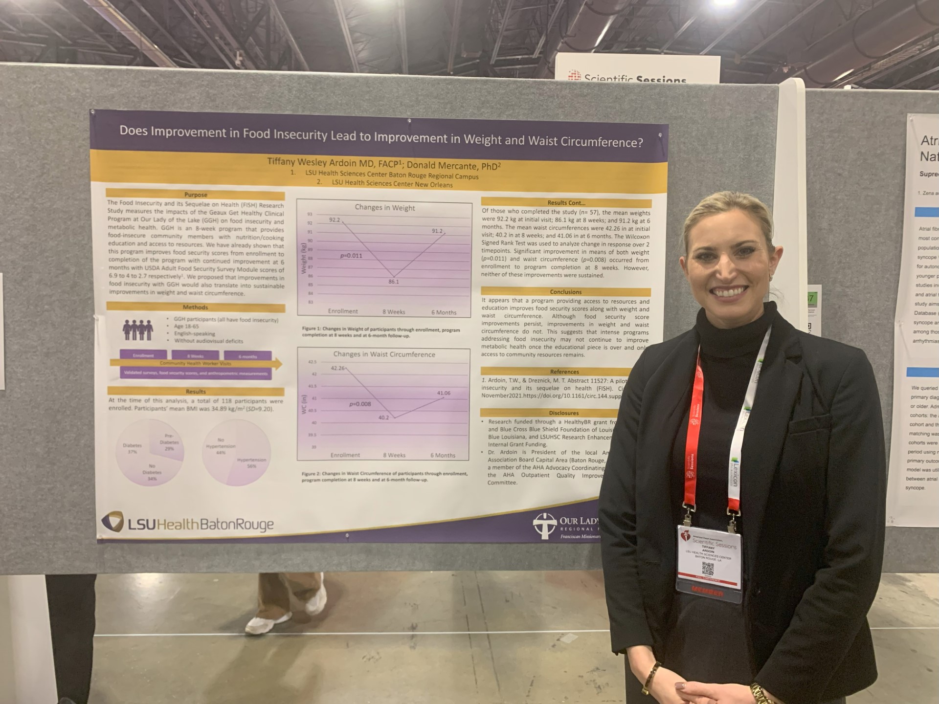 Dr. Ardoin with poster