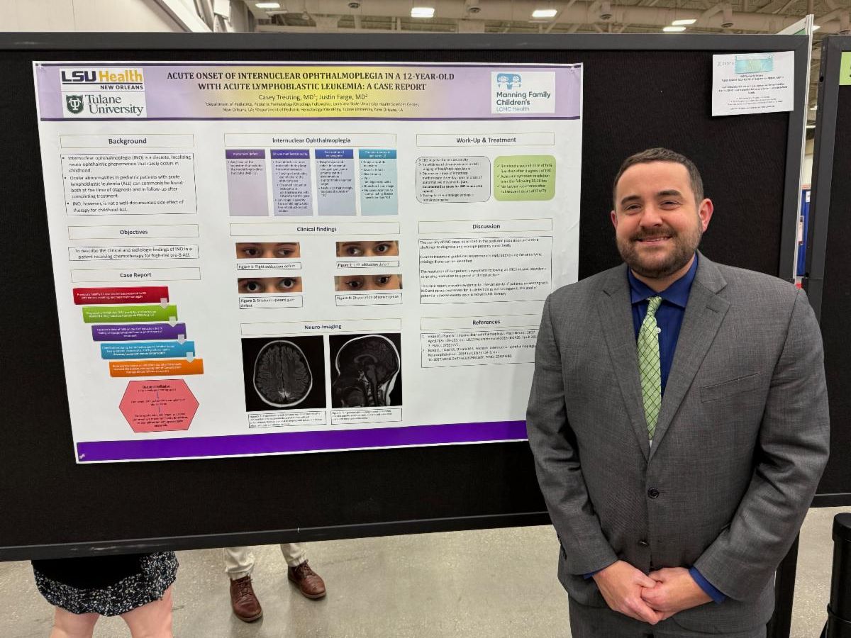 Dr. Treuting with his poster
