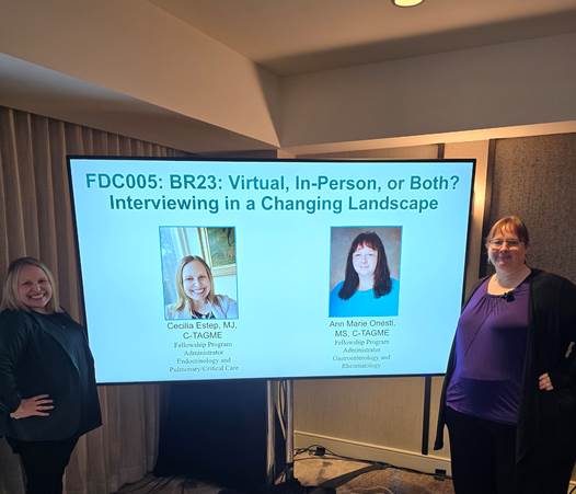 C. Estep and A. Onesti present at AGCME Conference