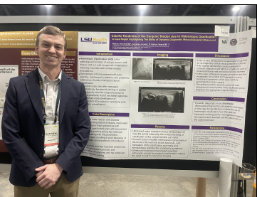 Dr. Matthew Bennett with his poster